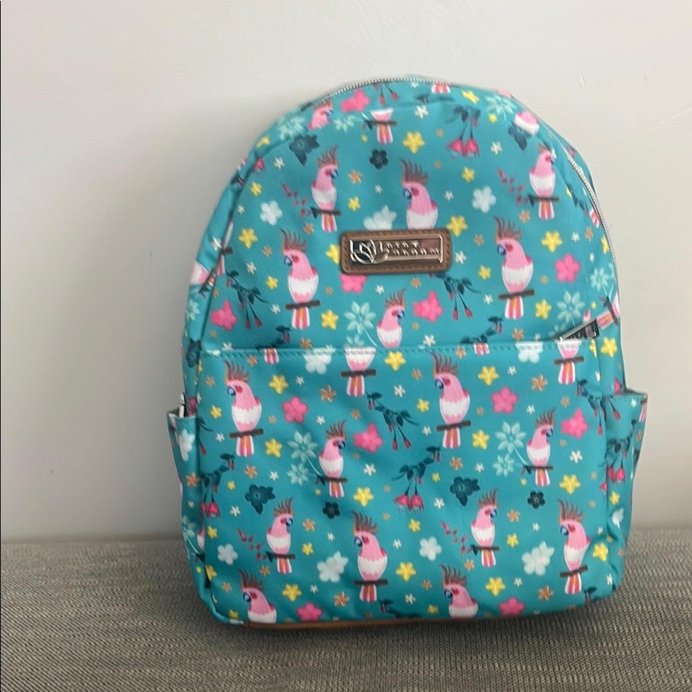 Lily Bloom Backpack with Floral and Bird Design